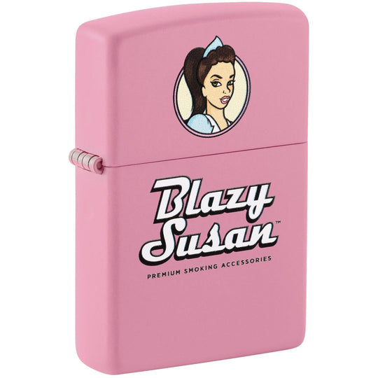 Zippo Lighter Blazy Susan Logo Pink Matte