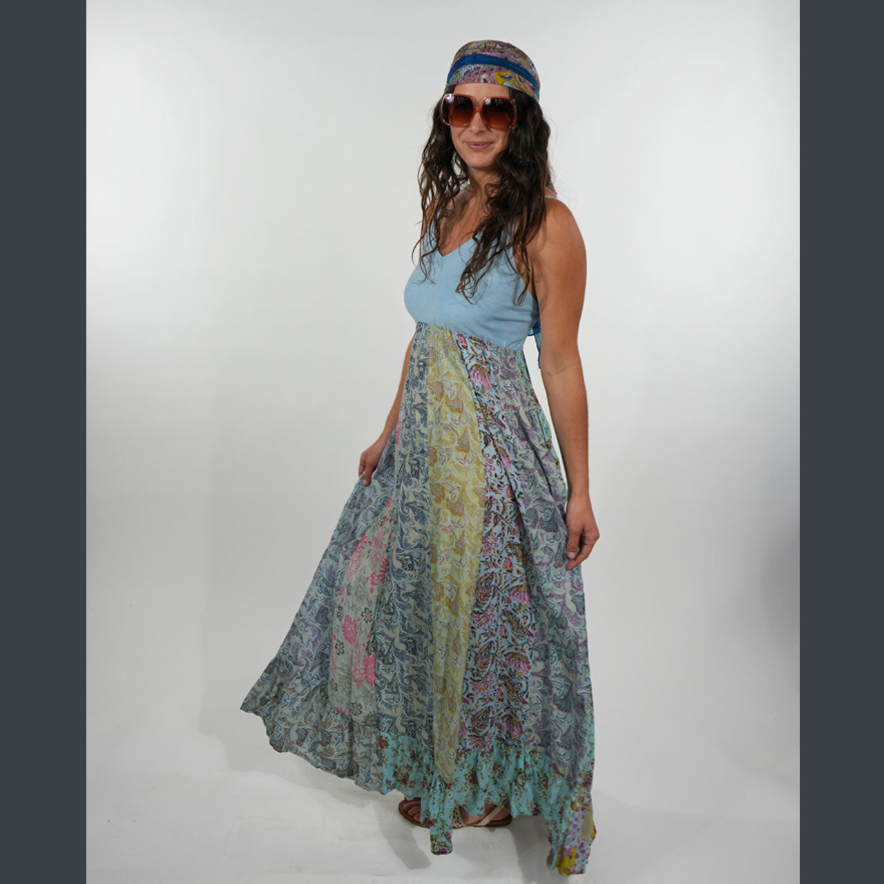 April May Maxi Dress in Sky Blue