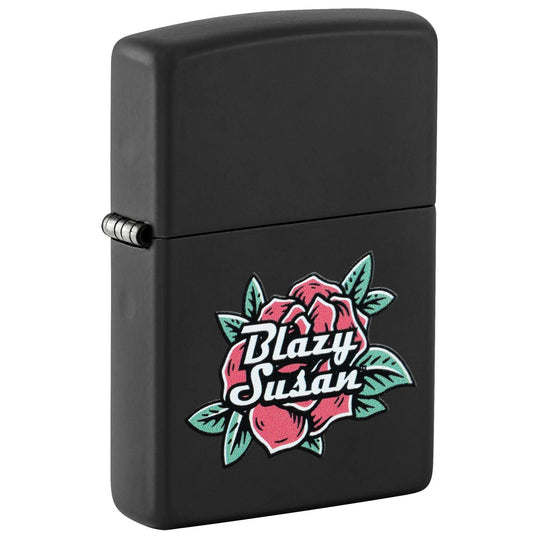 Zippo Lighter Blazy Susan Logo Black Matte
