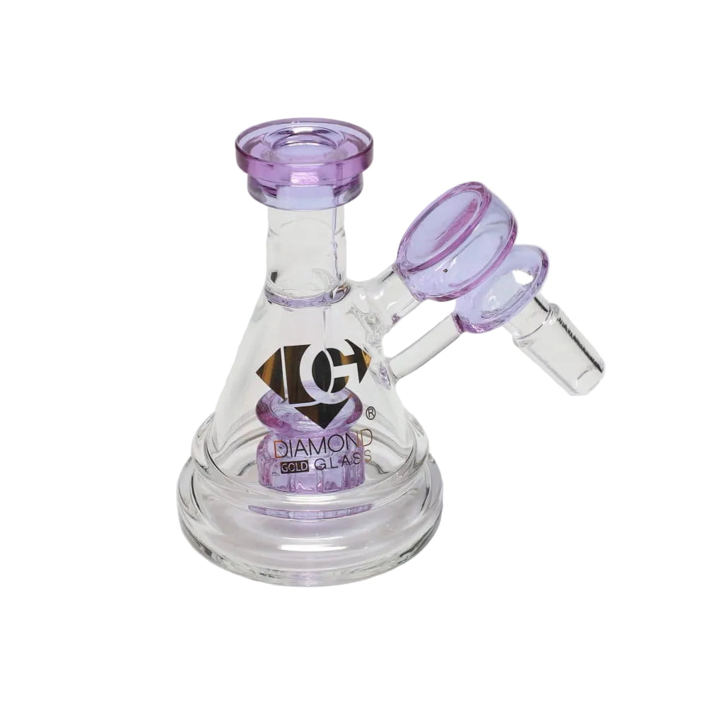 Diamond Glass 14mm 45° Color Rim Pyramid Tire Perc Ash Catcher