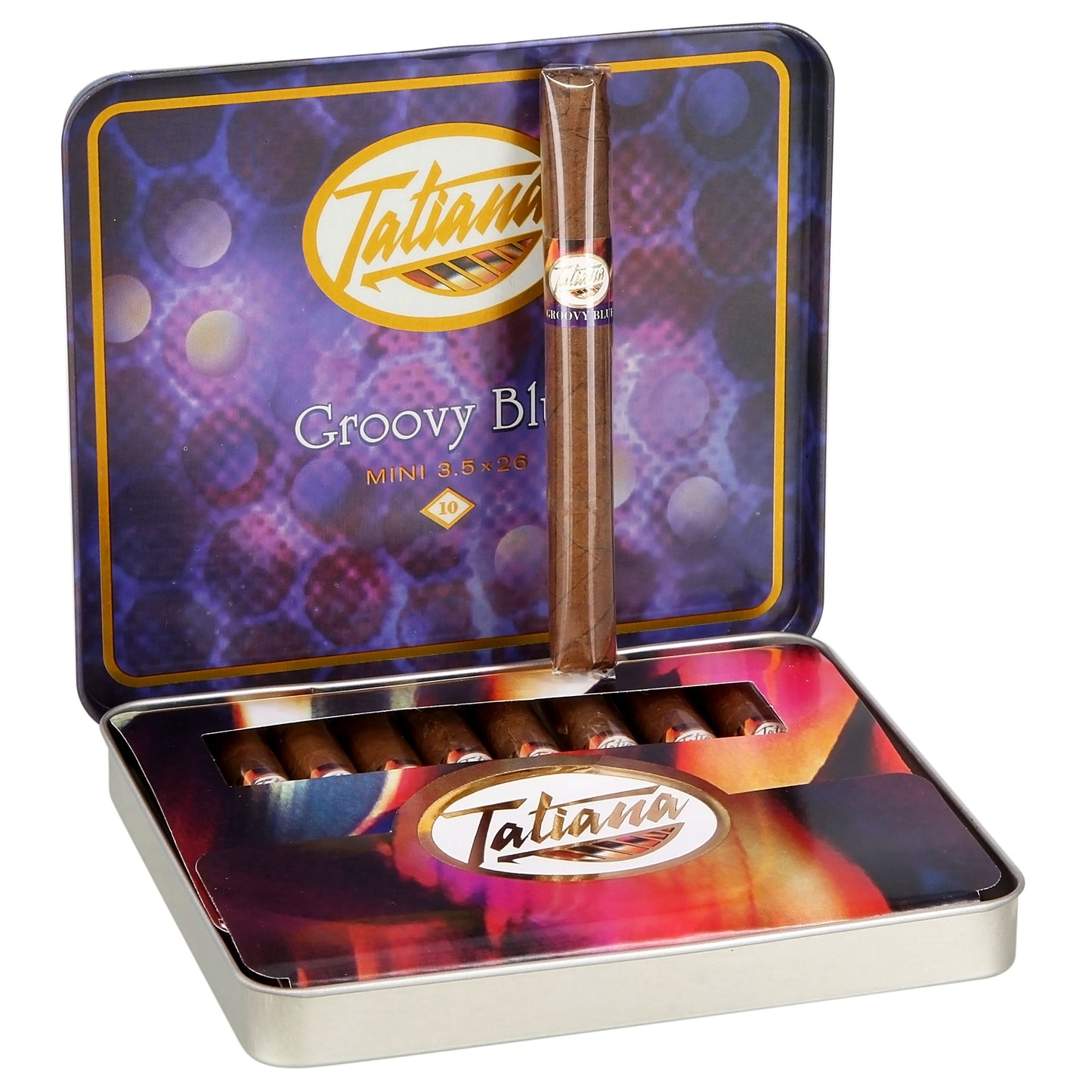 Tatiana Mini Cigars 10ct Tin - Groovy Blue