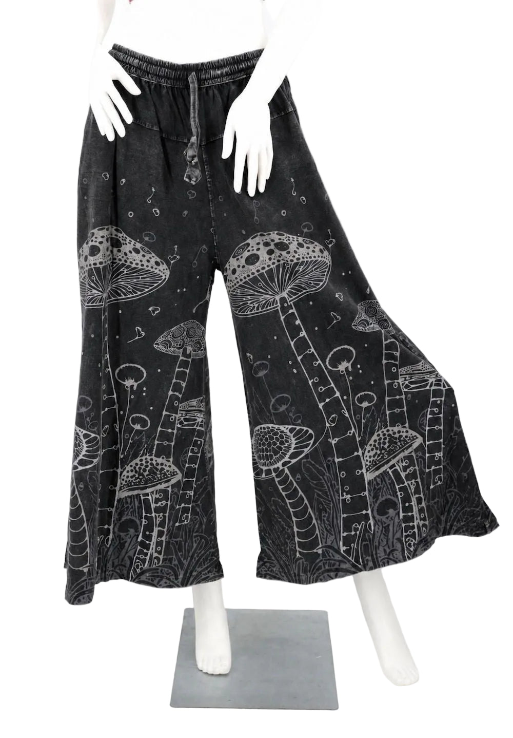Psychedelic Mushroom Print Wide Leg Palazzo Pants