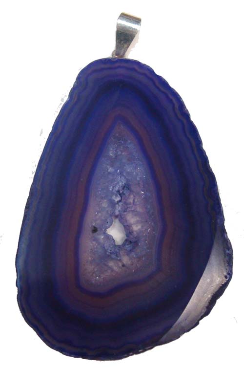 Dyed Agate Slice Necklace