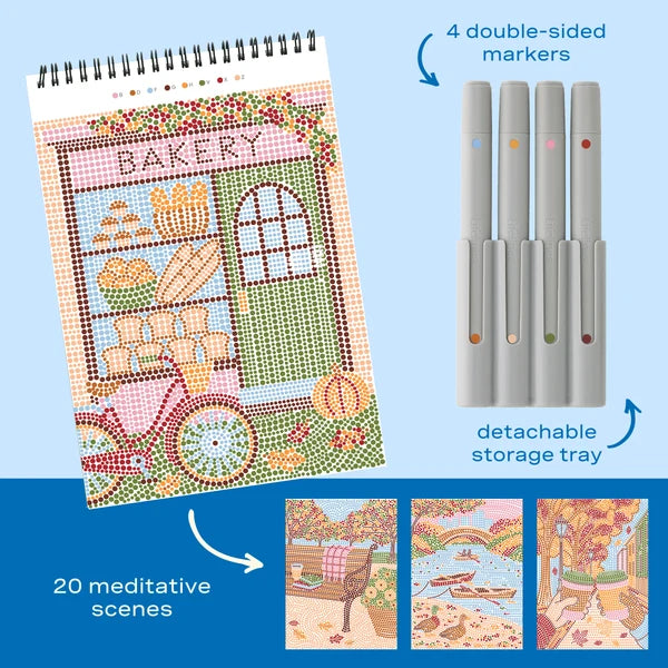 Lifelines™ FlowArt: Dot-By-Letter Strolling Through Fall Coloring Pad