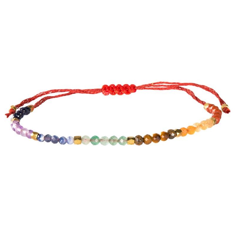 7 Chakra 2mm Adjustable Bracelet