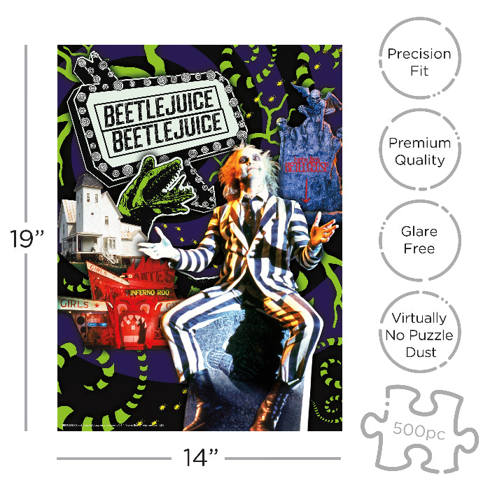 Beetlejuice Coffine Box 500 Piece Puzzle