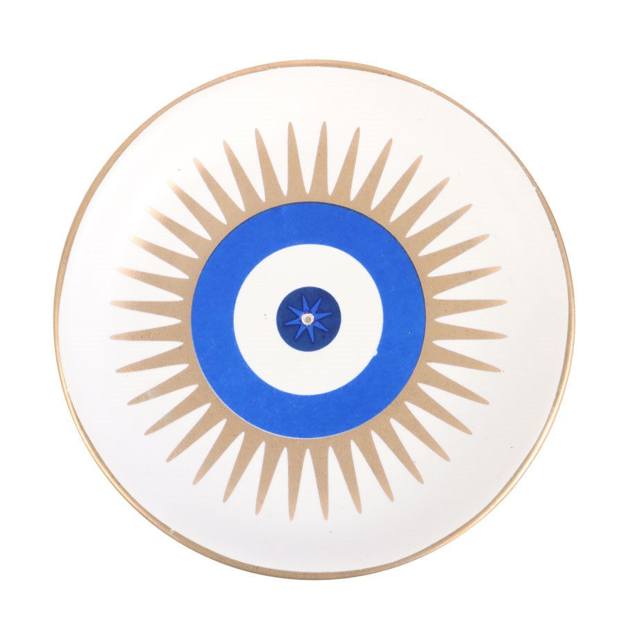 Protective Evil Eye and Sunburst Incense Burner