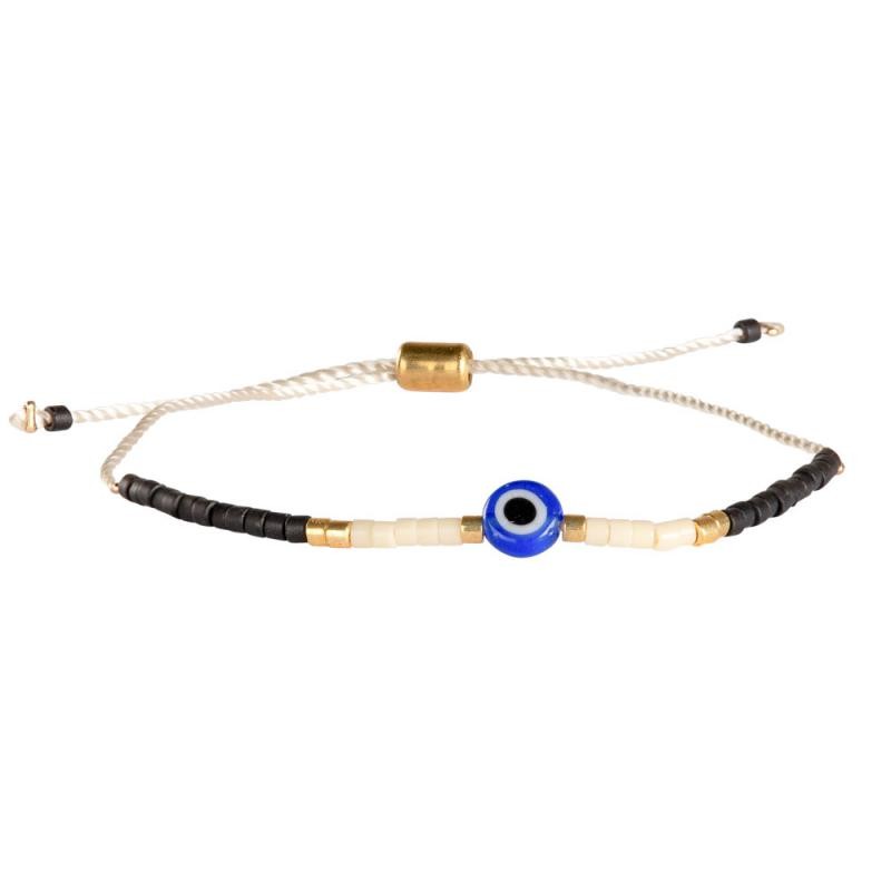 Adjustable Evil Eye Bead Bracelet