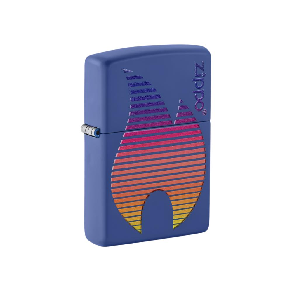Zippo Lighter Zippo Flame Design Royal Blue Matte