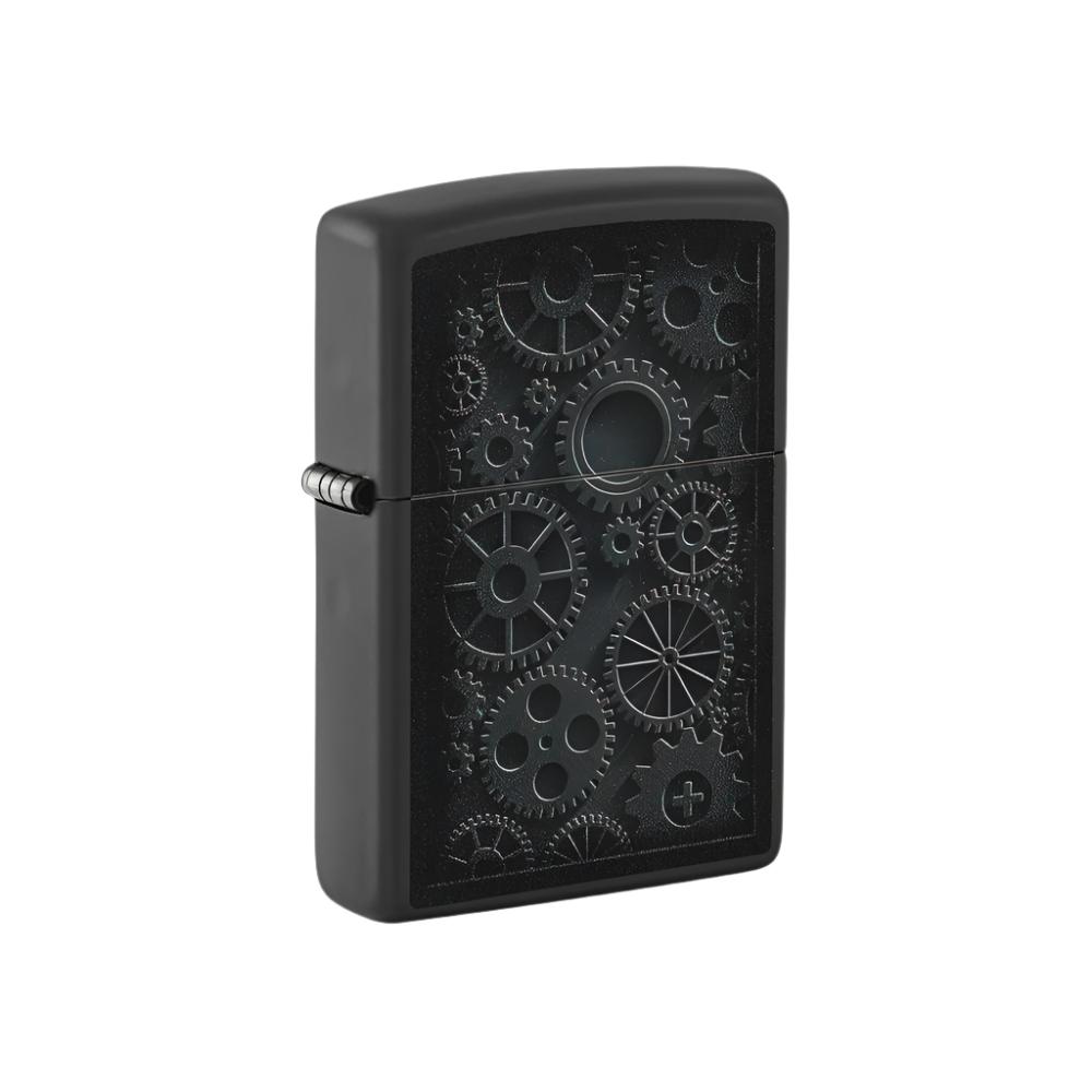 Zippo Lighter Steampunk Gears Black Matte