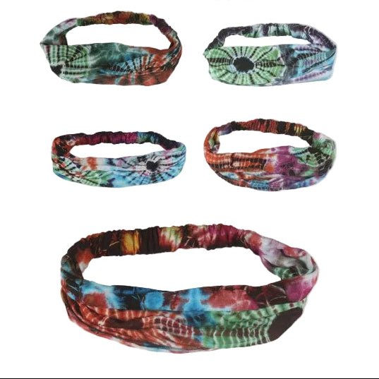 Boho Tie Dye Headwrap - Assorted Colors