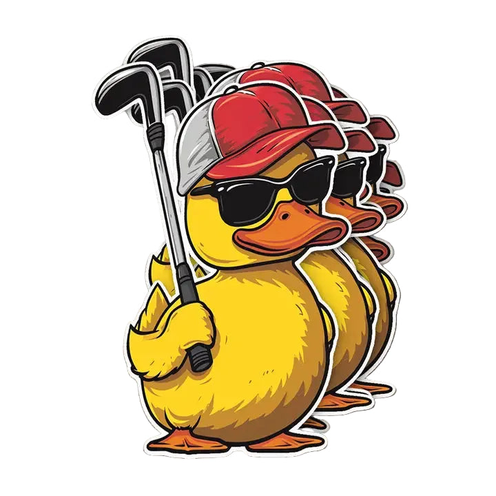 Golf Duck Sticker - 2"