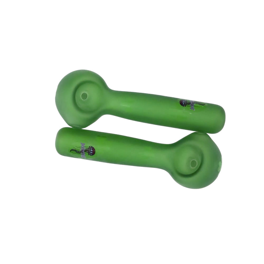 Jellyfish Glass Clover Frost Green Spoon