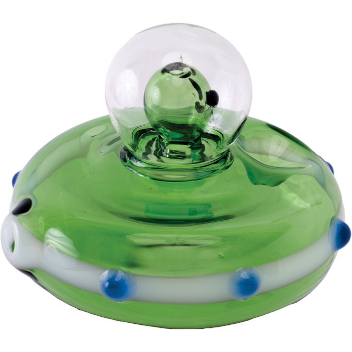 Green UFO Alien Hand Pipe