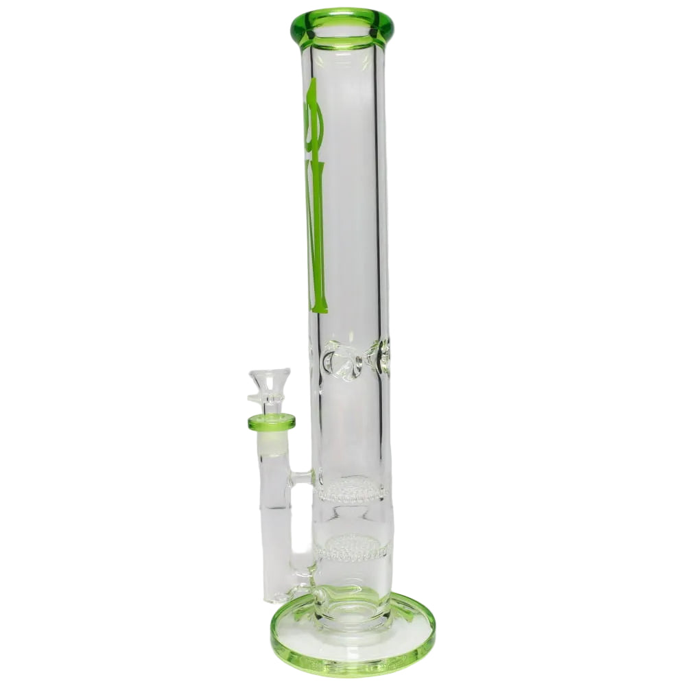 NO.1 Glass 16" Color Rim Double Honeycomb Straight Tube