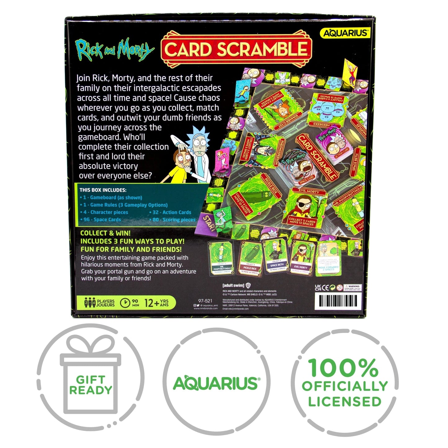 Rick & Morty Card Scramble Board Game