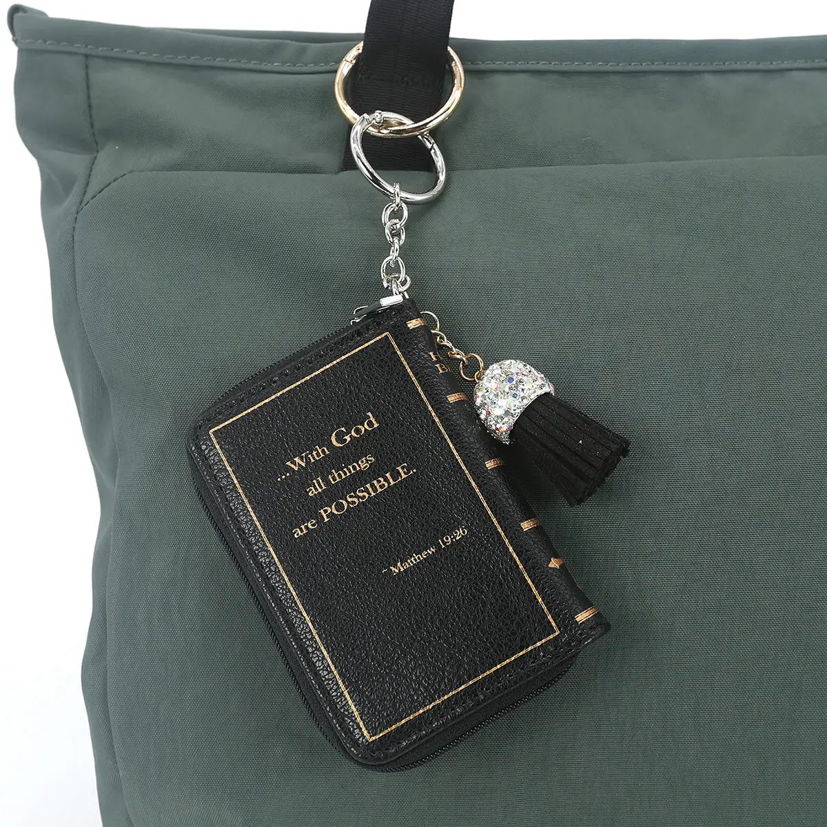 Holy Bible Book Bag Charm Coin Purse