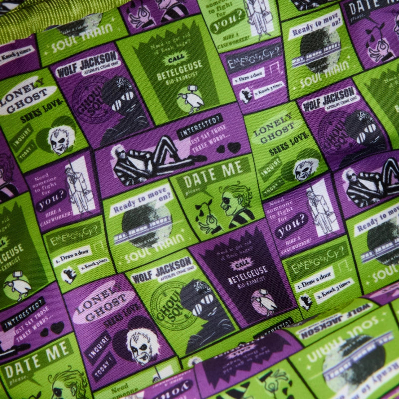 Loungefly Beetlejuice Beetlejuice Ghost House Glow Crossbody Bag SALE