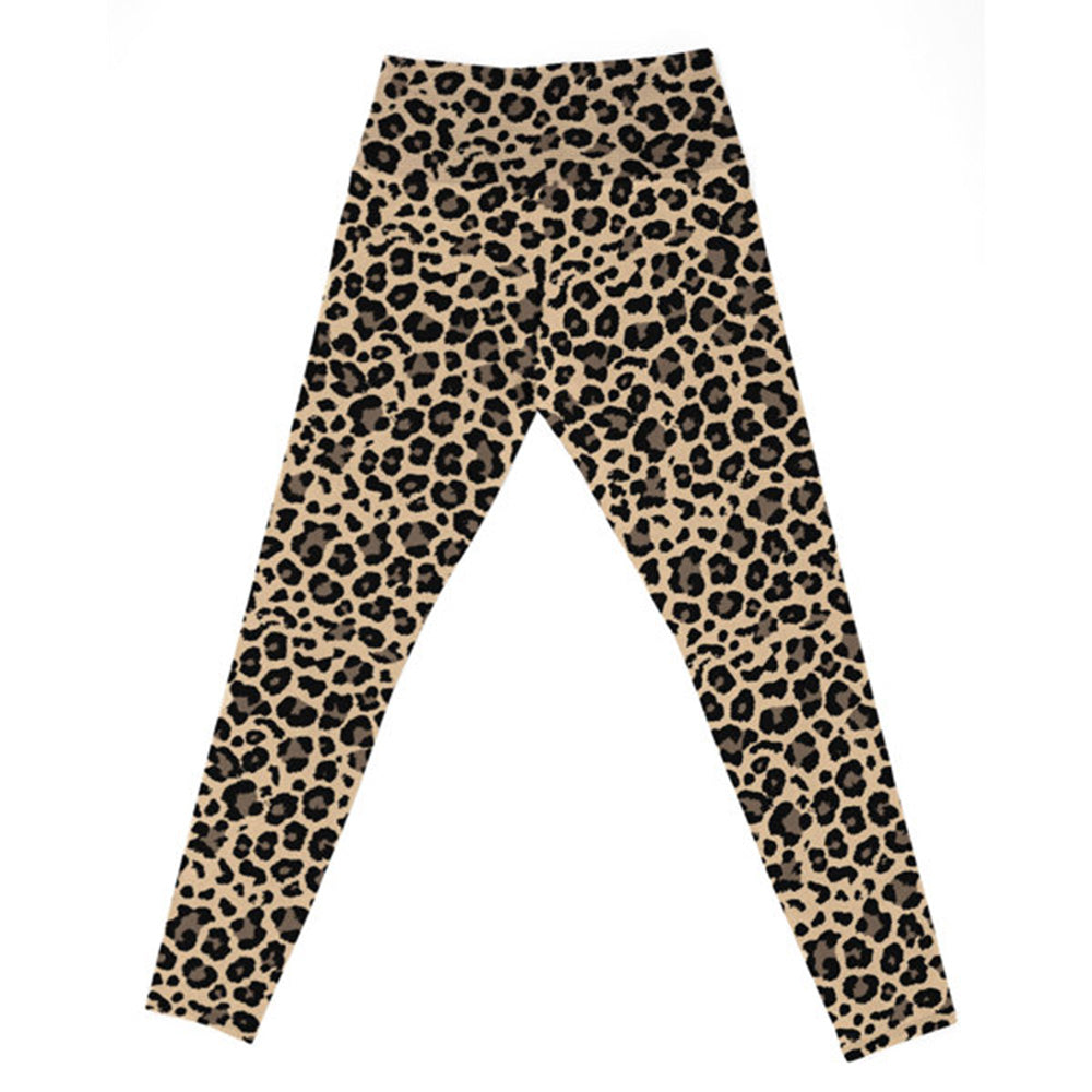 Britt s Knits Basics Patterned Fleece Lined Leopard Print Leggings Sunshine Daydream