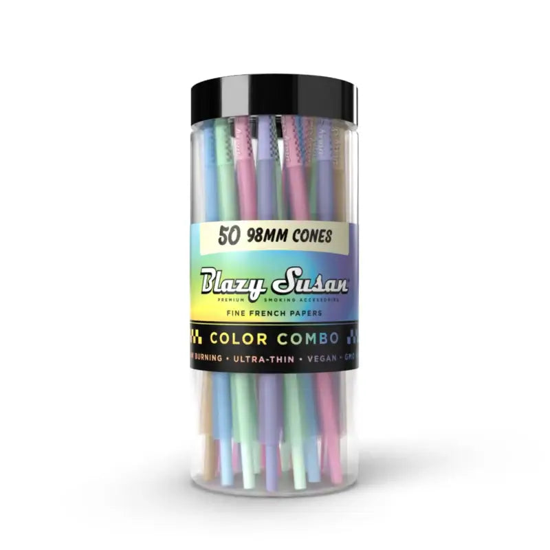 Blazy Susan Cones 98mm - 50 Pack - Rainbow