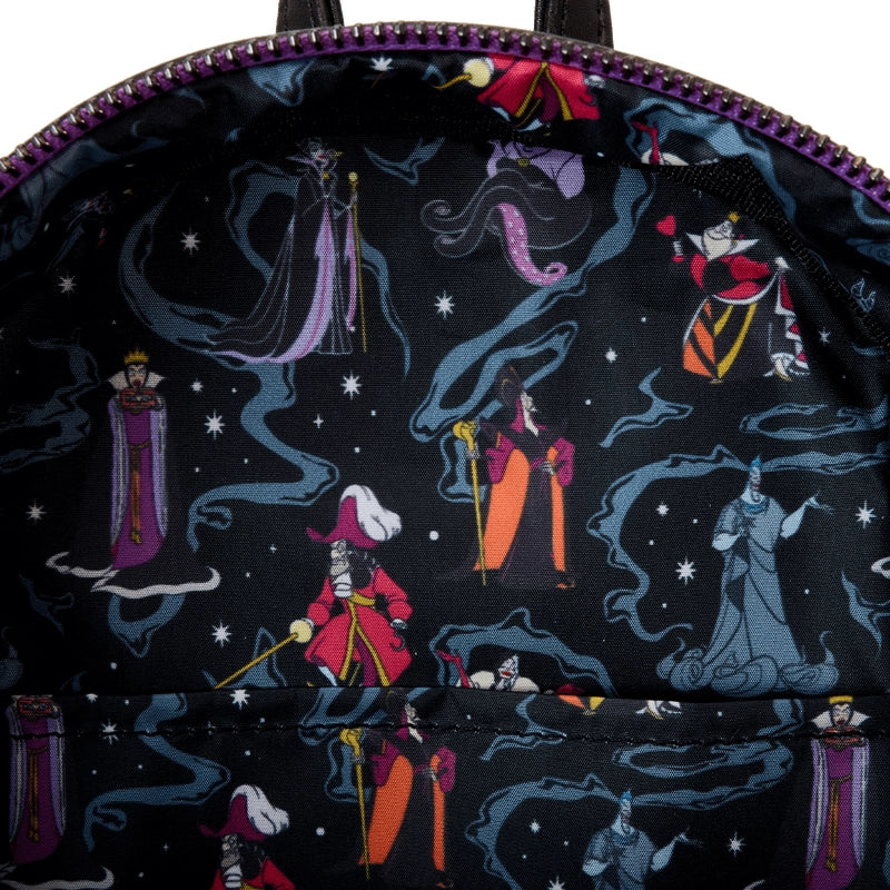 Loungefly Disney Villains Iridescent All-Over Print Mini Backpack