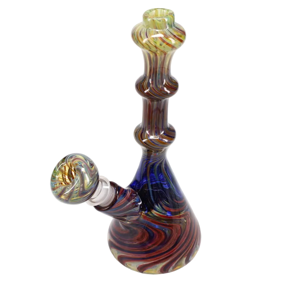 I Love Frank Glass Double Rake Mini Tube - Red Exotic