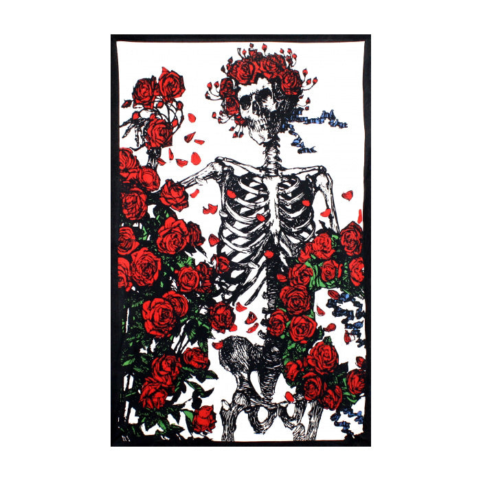 Grateful Dead Skeleton & Roses Tapestry