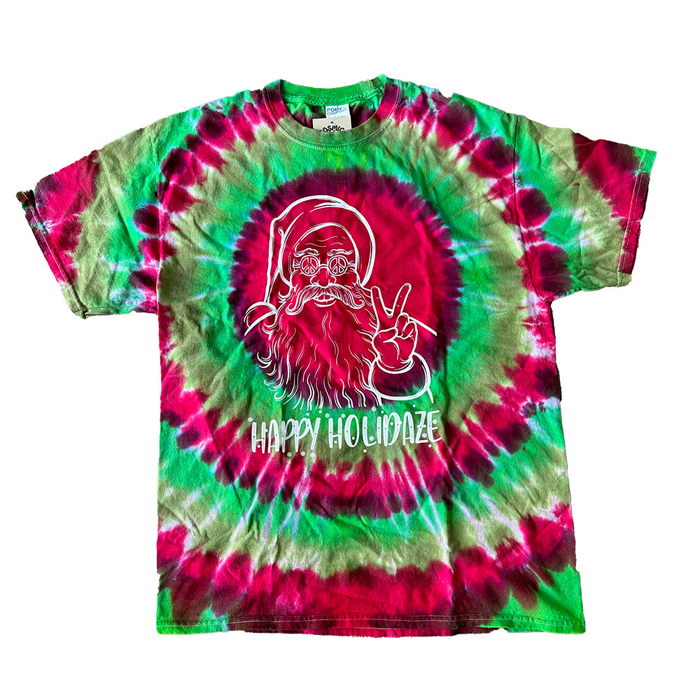 Happy Holidaze Santa Tie Dye T-Shirt SALE