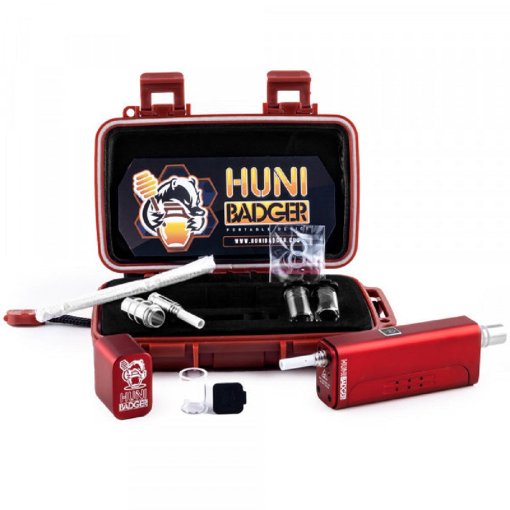 Huni Badger Portable Dabber Kit - Crimson Red