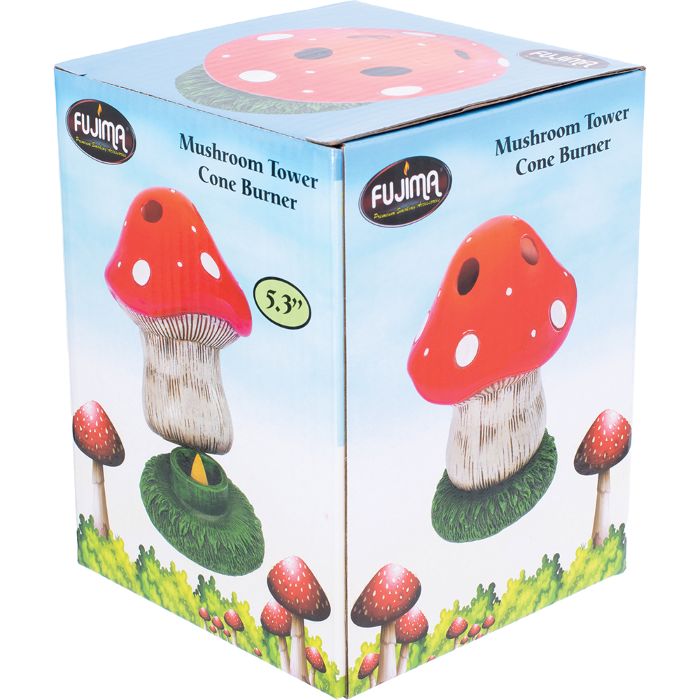 Fujima 5.3in Mushroom Tower Cone Incense Burner SALE