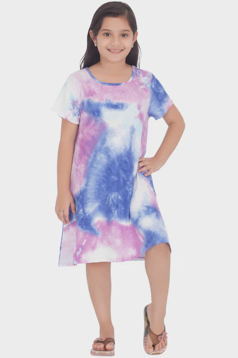 tie dye t shirt dress Kids Tie Dye T-Shirt Dress XL