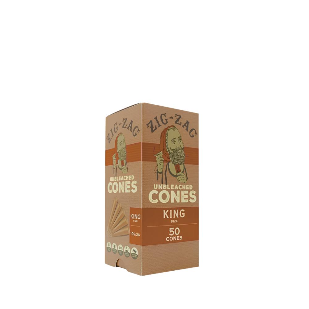 Zig Zag Unbleached King Size Cones - 50 pack