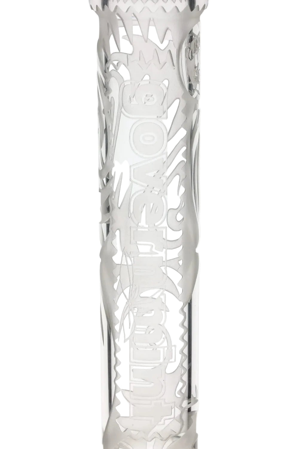 Governmint Glass x Liberty Clear Bubble Base Water Pipe - Wig Wag Sandblast