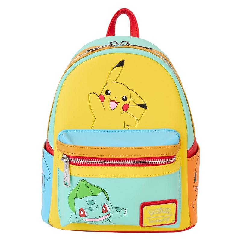 colorblock mini backpack Pokmon Color Block Starters Loungeflyo Pop Collector / Magasin Funko Pop & Loungefly while interior pockets keep it all organized Outdoor Sports Colorblock Mini Nylon