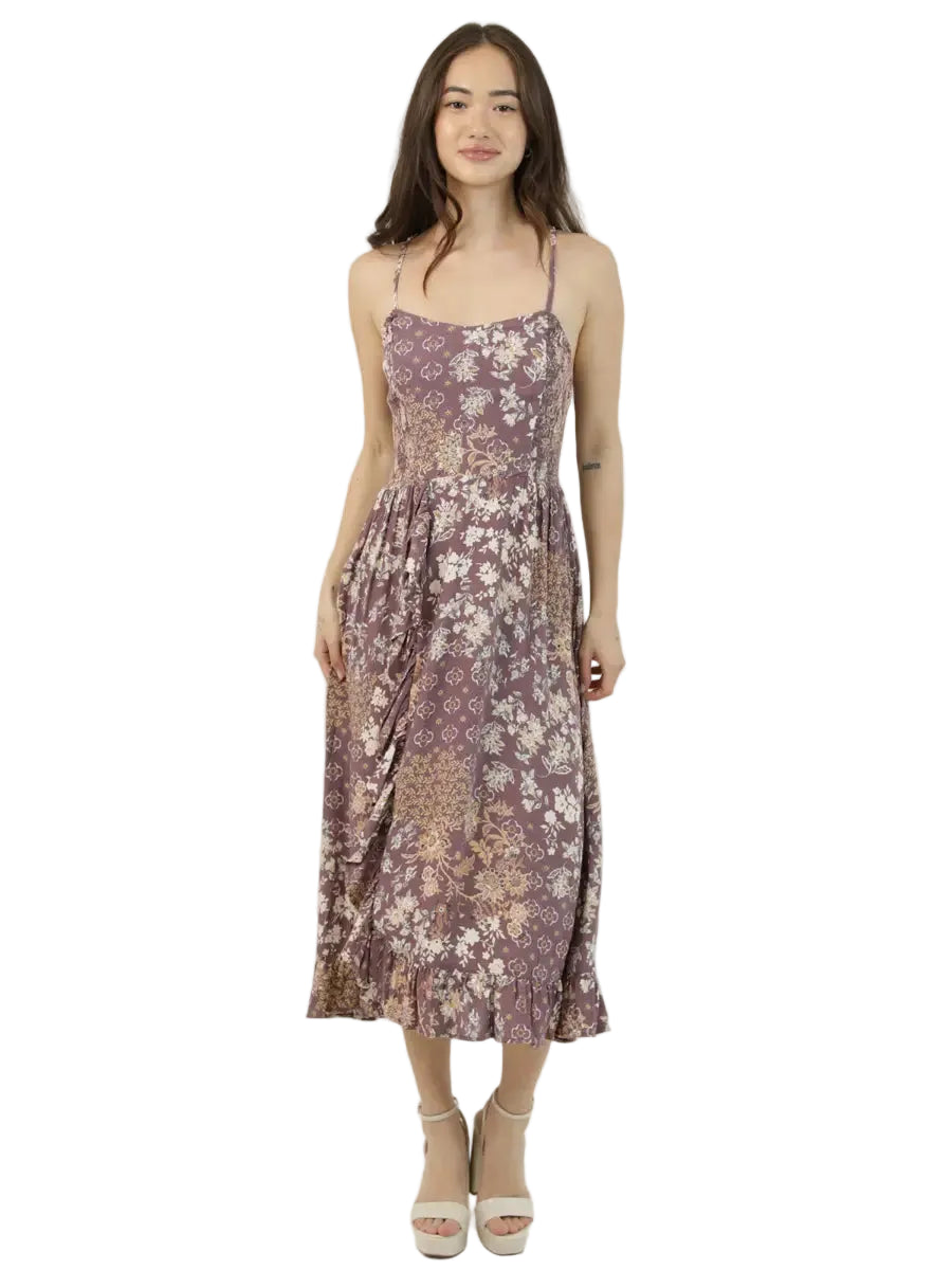racerback midi dress Lolo Black Lolo Black Racerback Midi Dress is designed for movement with a modest midi length and easy Floral Side-Smocked Racerback Midi Dress