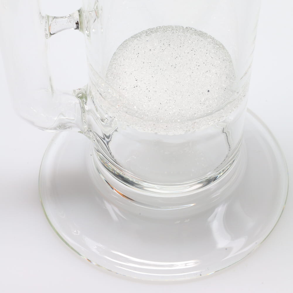 Solid Clear Bent Neck Frit Disk Perc Water Pipe