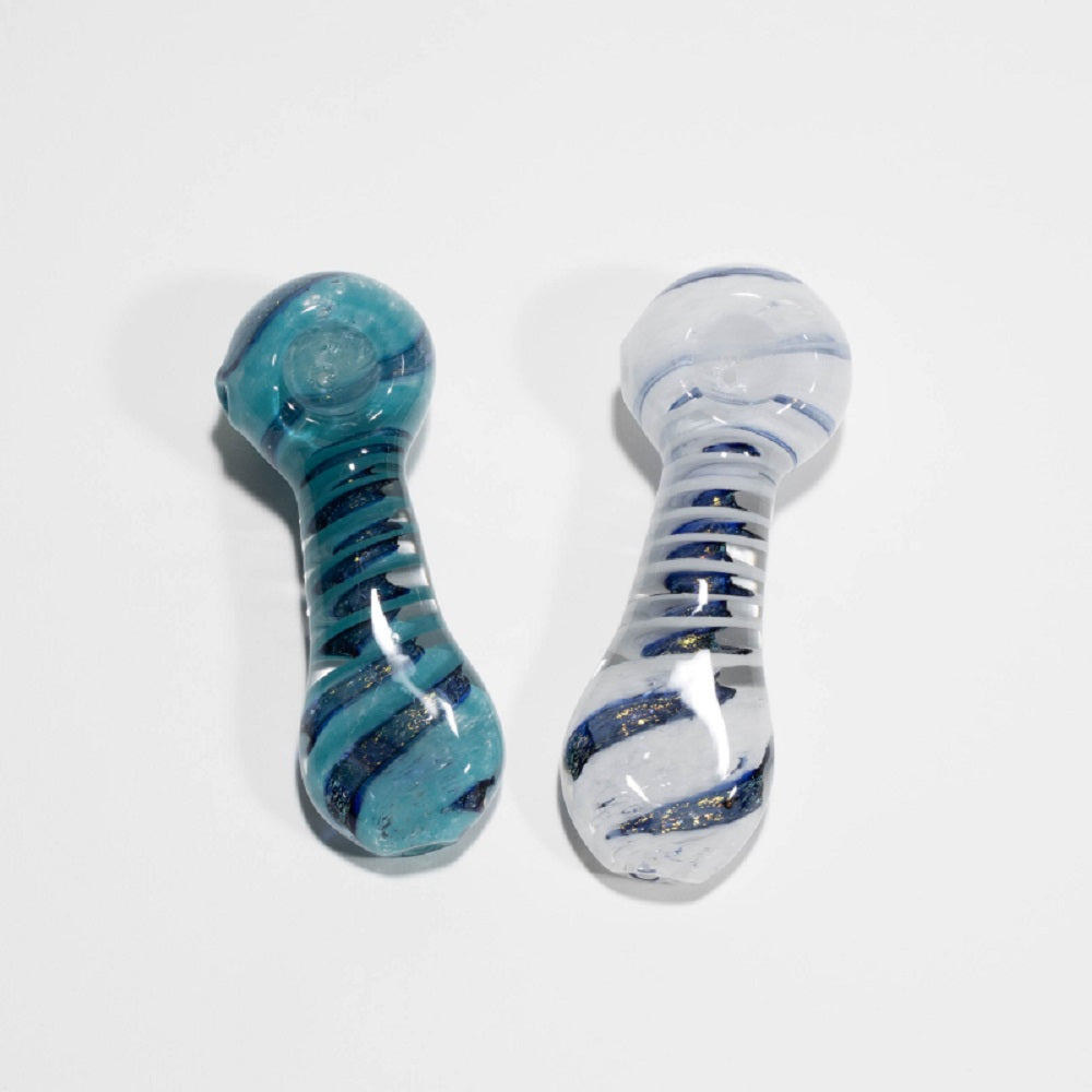 Spiral Dichro Flat Mouth Hand Pipe SALE