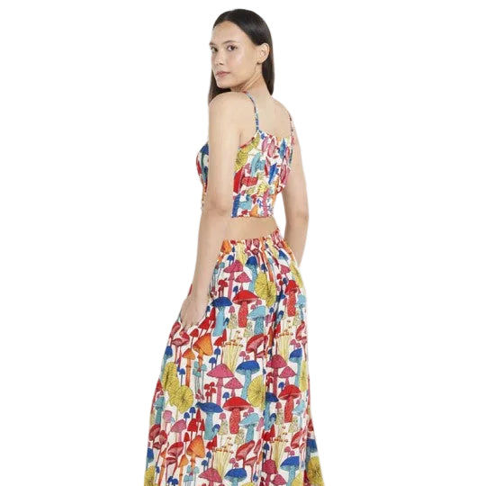 Mushroom Crop Top in Natural