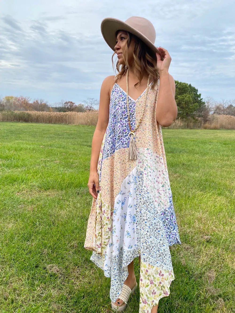 boho pixie dress Blue Sky Designs Patchwork Pixie Dress