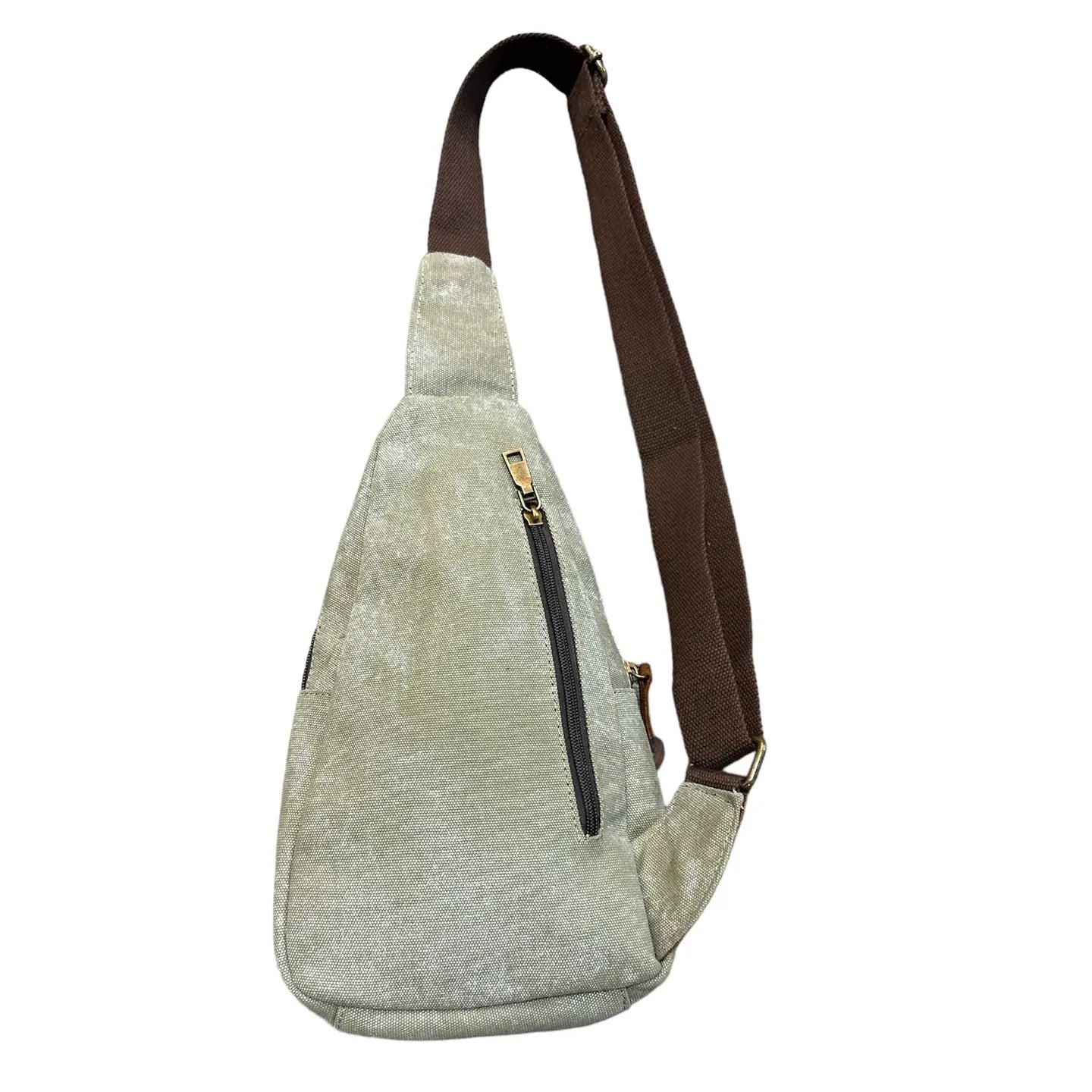 Upcycled Canvas & Southwestern Woven Sling Bag