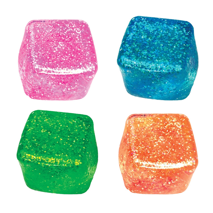 Fun Doh Glow-in-the-Dark Squish & Squeeze Sparkle Cube Toy