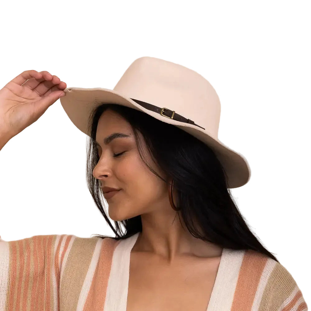 Pinched-Front Classic Rancher Hat in Nude