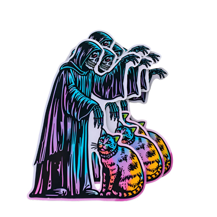 Reaper and the Cat Sticker - 2"