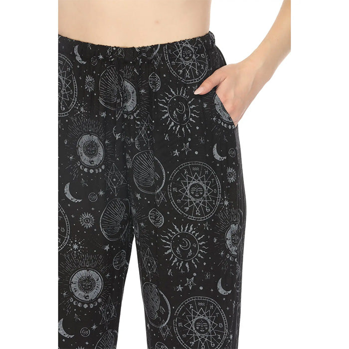 Celestial Flowy Tiered Ruffle Pants in Black