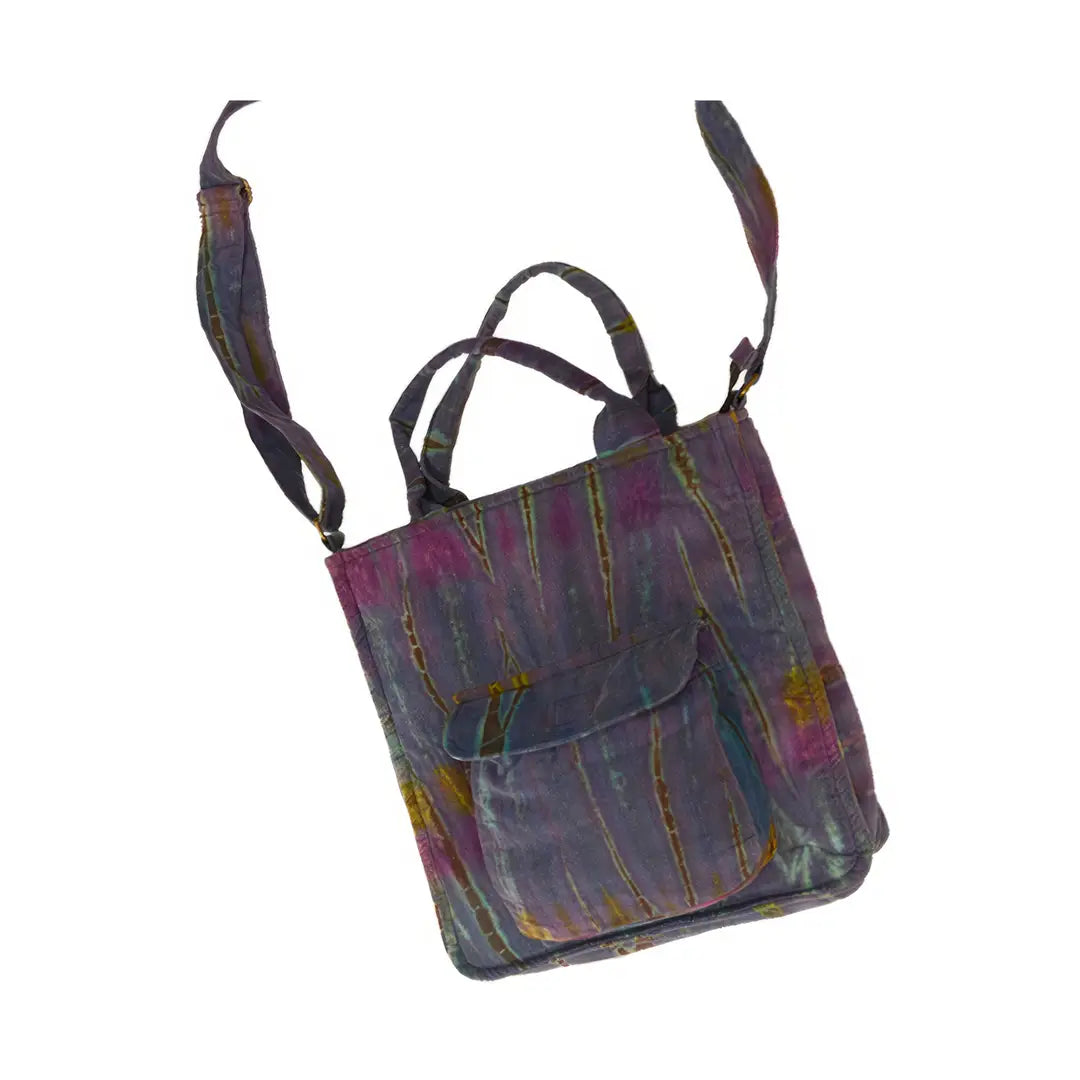 Tie Dyed Corduroy Shoulder Bag