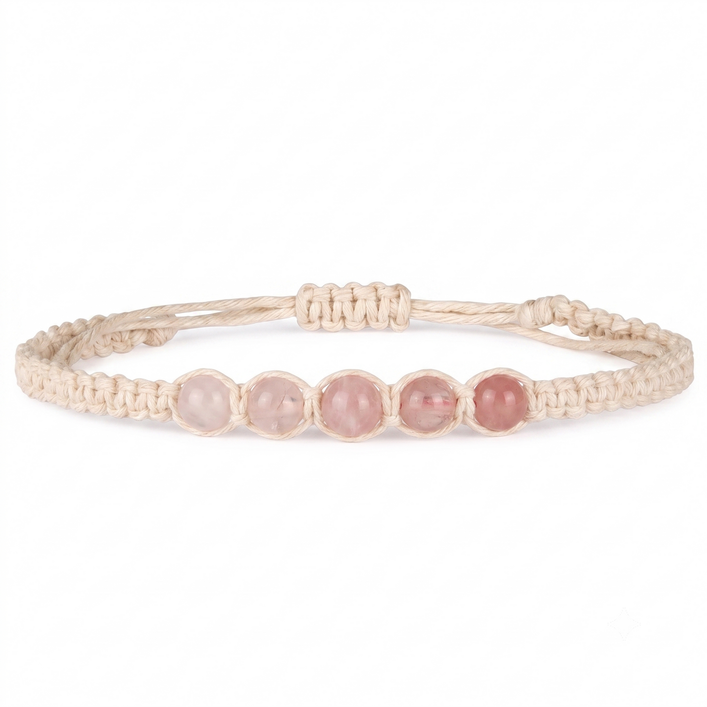 Rose Quartz Hemp Bracelet