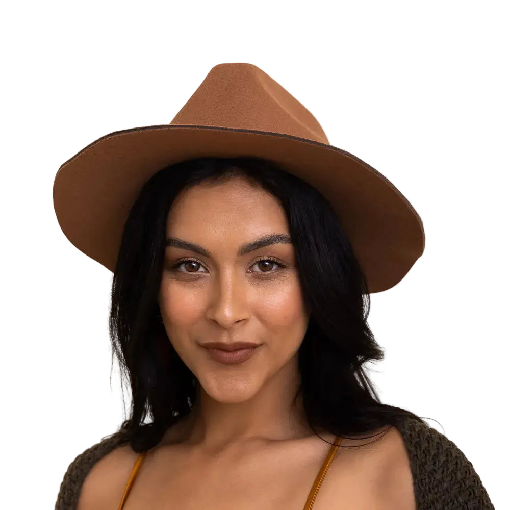 Pinched-Front Classic Rancher Hat in Camel