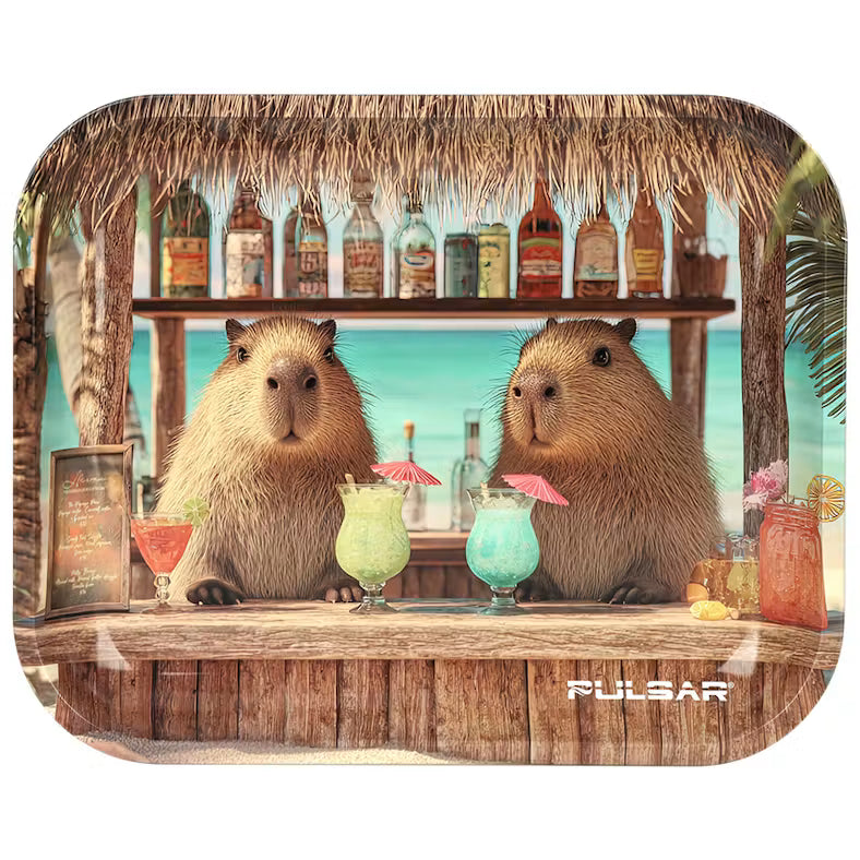 Pulsar Large Metal Rolling Tray - Capybara Cabana