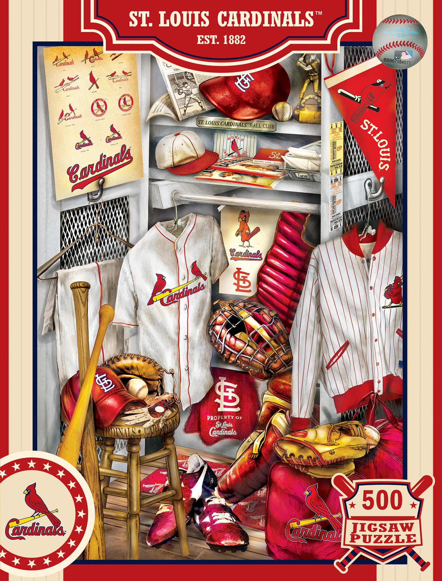 St. Louis Cardinals Locker Room 500 Piece Puzzle