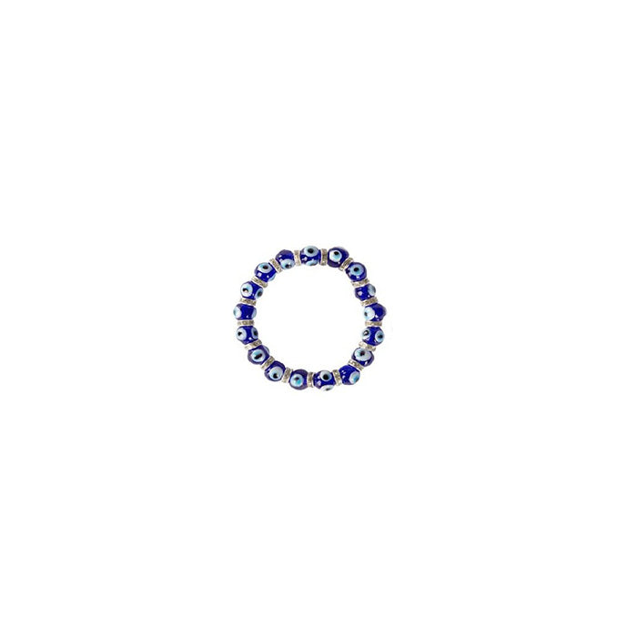 Dark Blue Evil Eye Stretch Bracelet